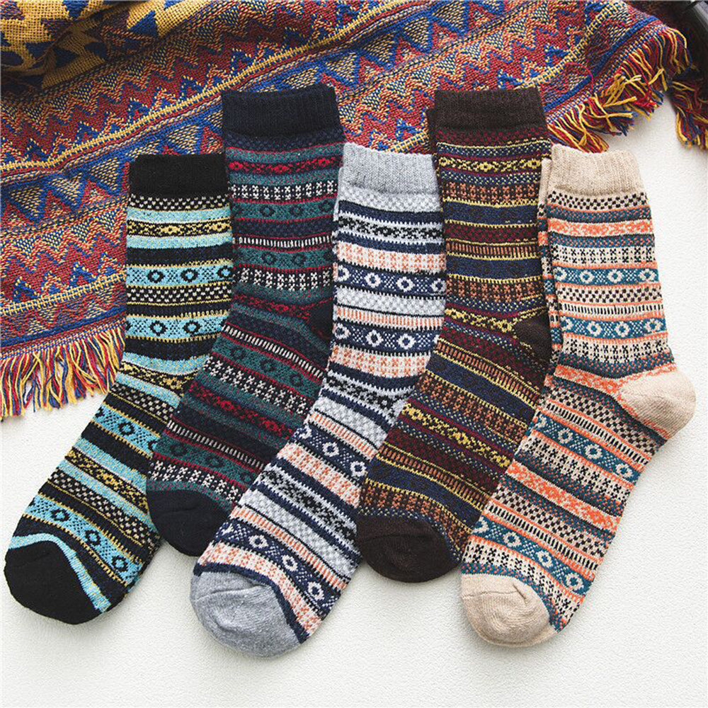 Chaussettes Nordiques en laine douce pour femmes - Lot de 5 paires
