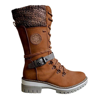 Bottes en cuir polyuréthane de qualité supérieure pour femmes