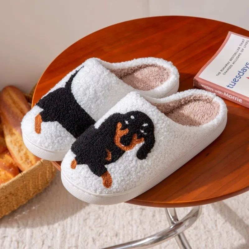 Chaussons teckel adorables – Douceur, confort et fun pour vos pieds