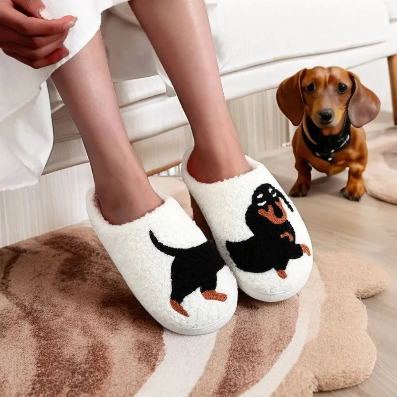 Chaussons teckel adorables – Douceur, confort et fun pour vos pieds