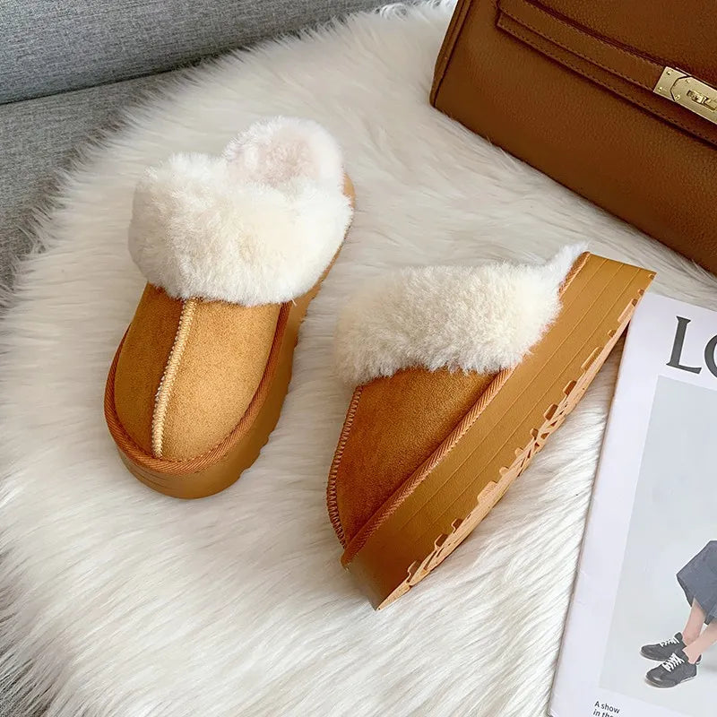 Pantoufles à plateforme à enfiler avec semelle confort - Design luxe