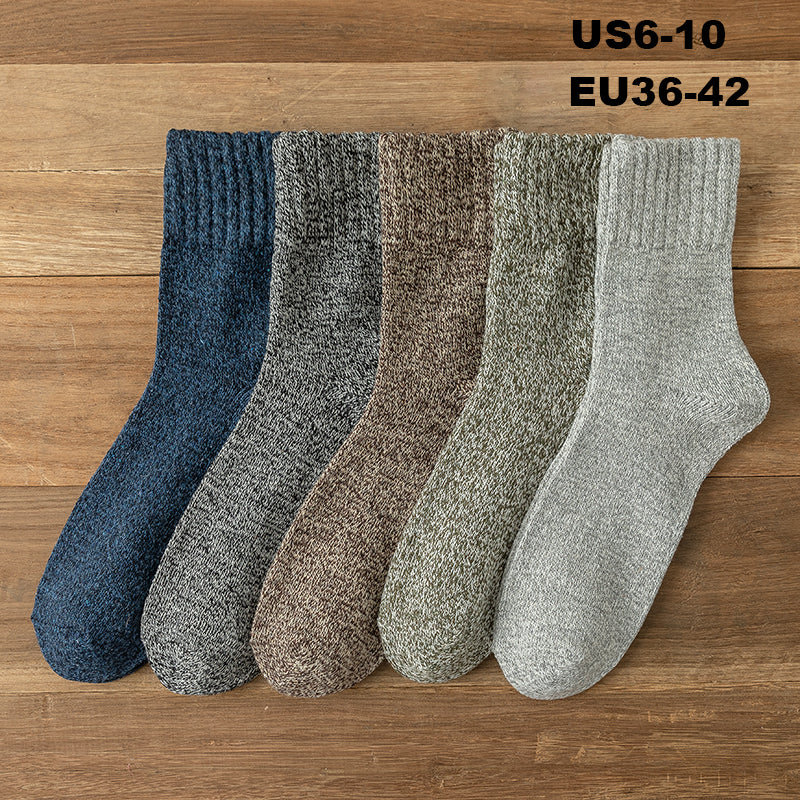 Chaussettes en Laine Style Nordique Rétro pour Femmes - Lot de 5 paires aux choix