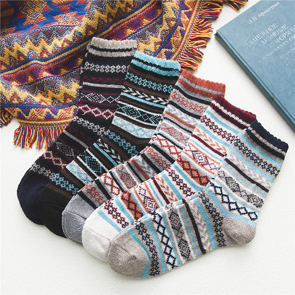 Chaussettes Nordiques en laine douce pour femmes - Lot de 5 paires