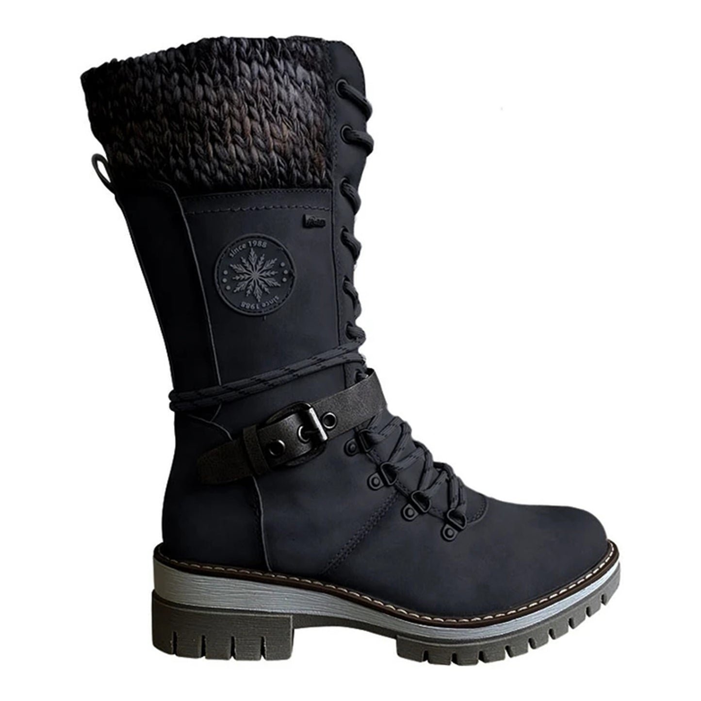 Bottes en cuir polyuréthane de qualité supérieure pour femmes
