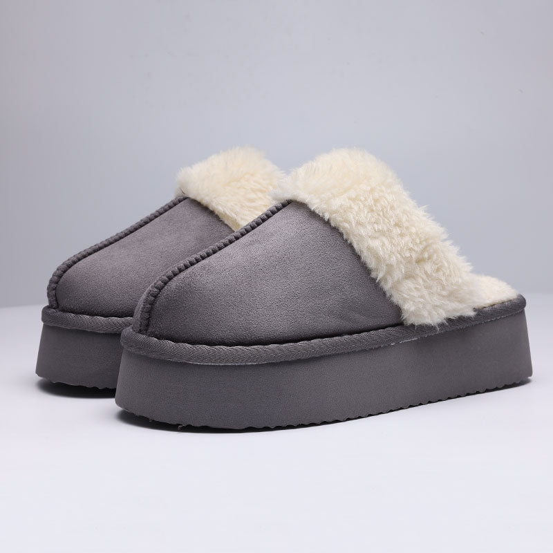 Pantoufles en polaire moelleuses pour femmes, coton doux, Intérieur confortable, doublé de fourrure, hiver 2024/2025