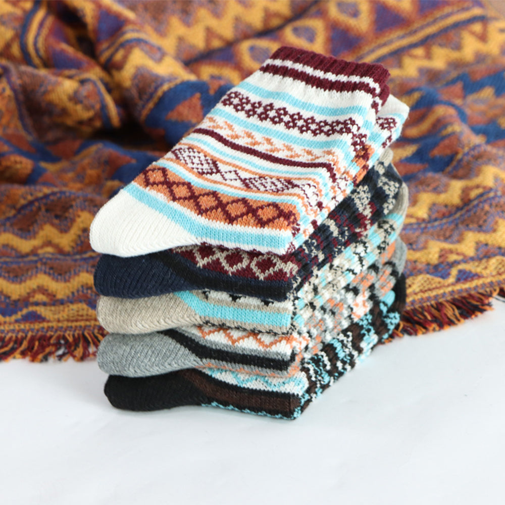 Chaussettes Nordiques en laine douce pour femmes - Lot de 5 paires