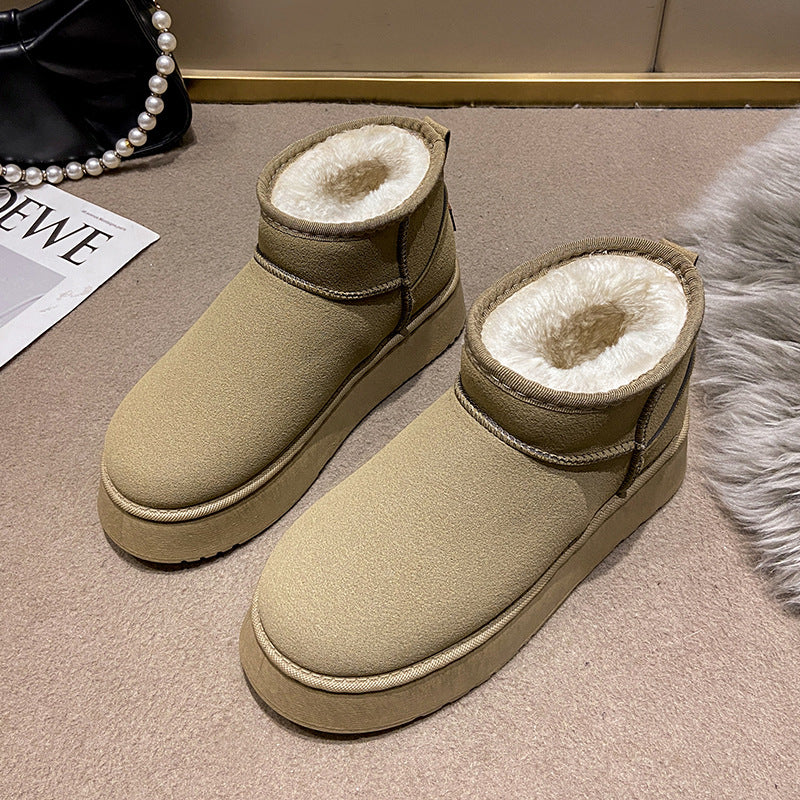Bottes de neige courtes en peluche pour femmes - Nouveauté hiver 2024
