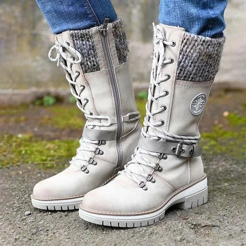 Bottes en cuir polyuréthane de qualité supérieure pour femmes