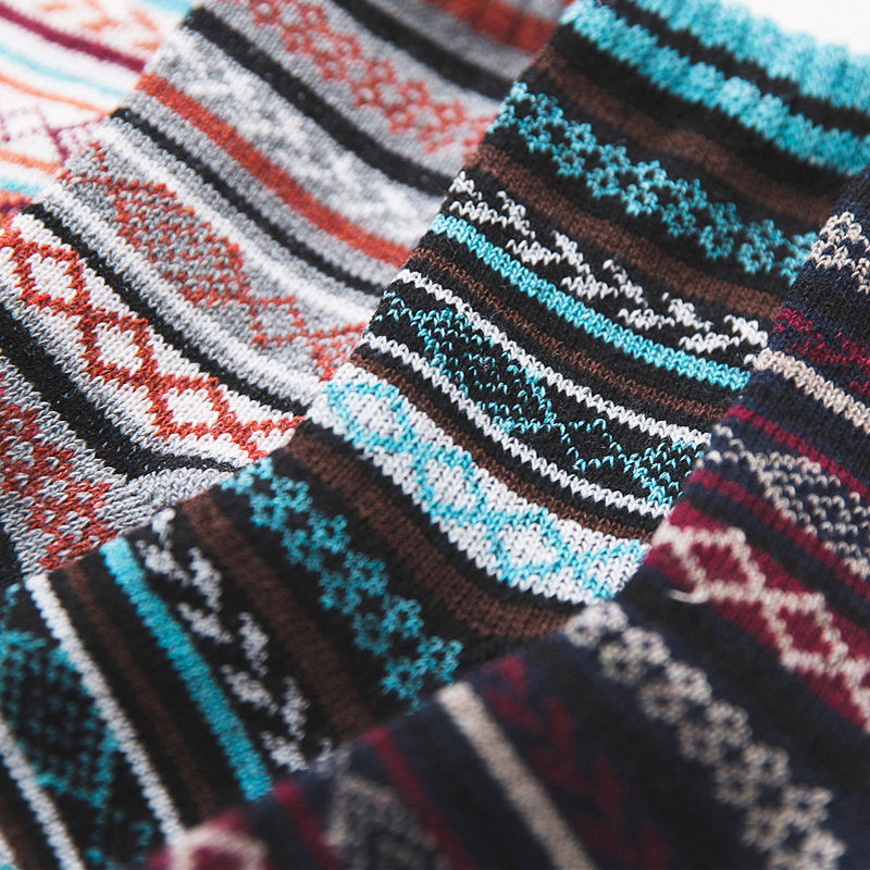 Chaussettes HSS chaudes en laine à rayures pour homme.