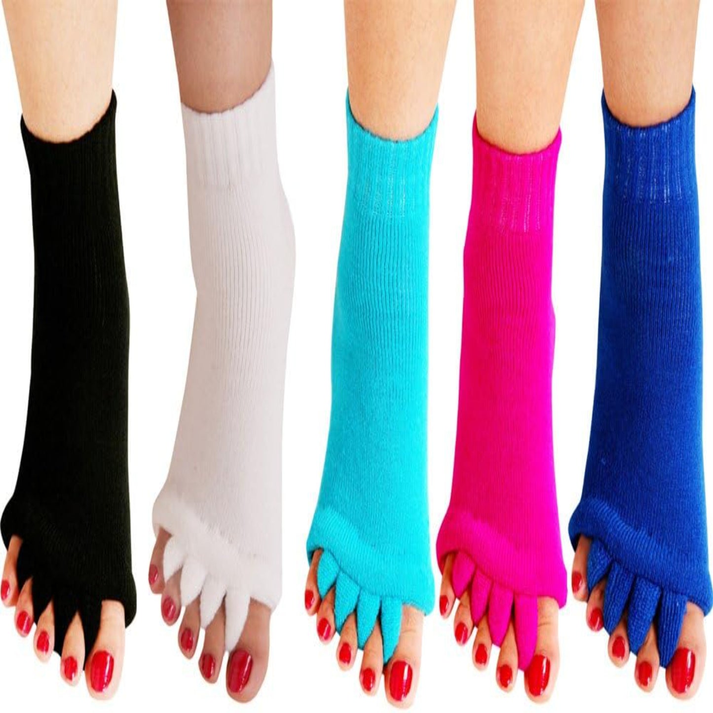 Chaussettes d'alignement des pieds avec séparateurs d'orteils, homme/femme