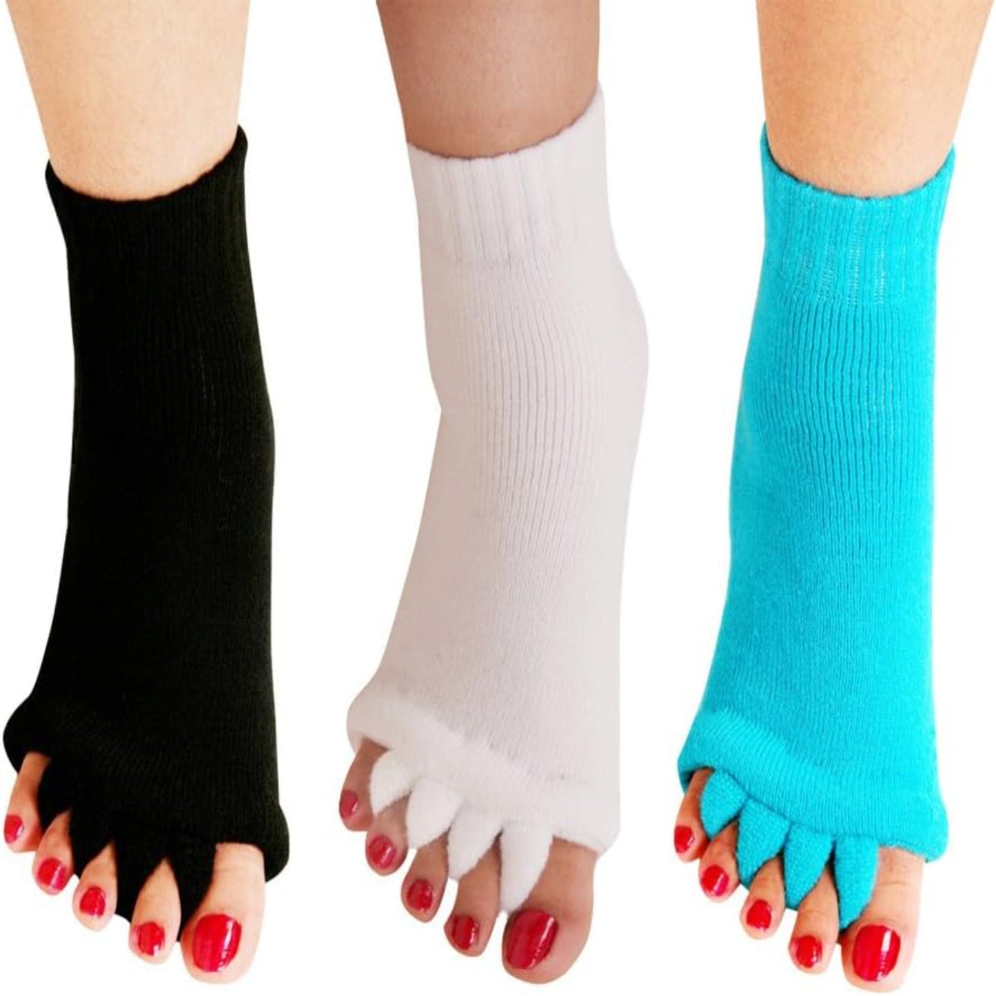 Chaussettes d'alignement des pieds avec séparateurs d'orteils, homme/femme