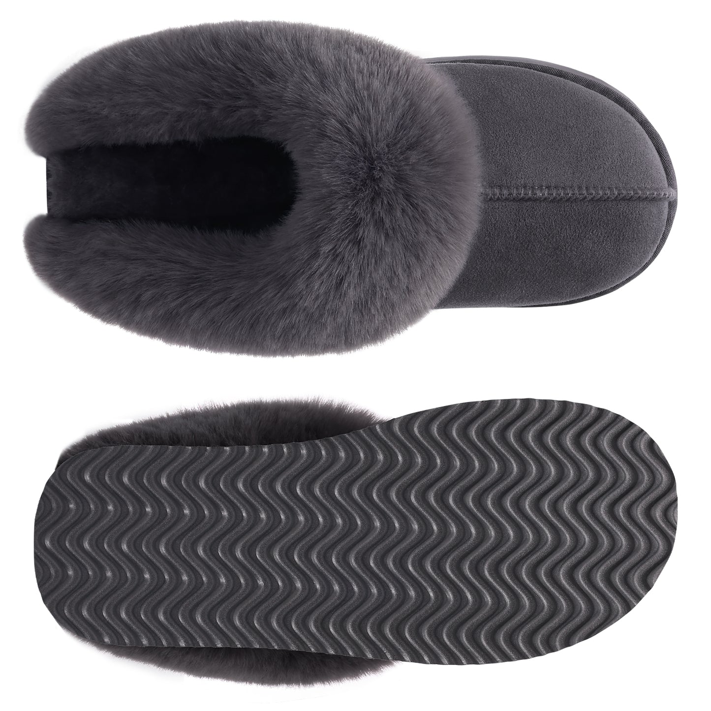 Pantoufles en polaire moelleuses pour femmes, coton doux, Intérieur confortable, doublé de fourrure, hiver 2024/2025