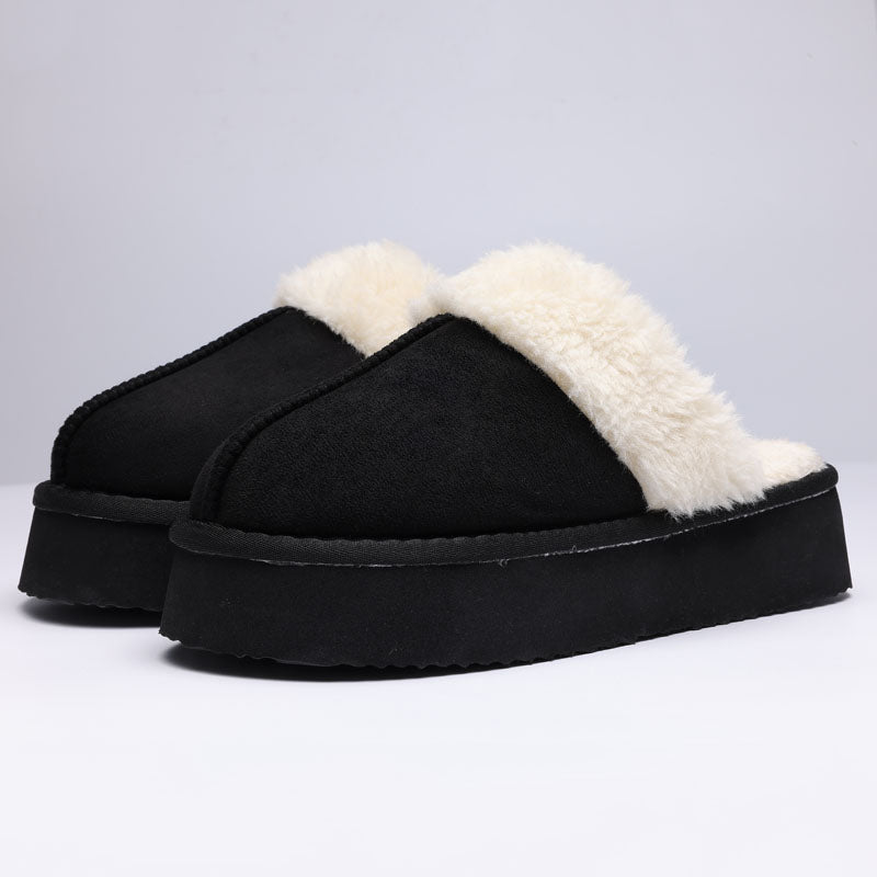 Pantoufles en polaire moelleuses pour femmes, coton doux, Intérieur confortable, doublé de fourrure, hiver 2024/2025