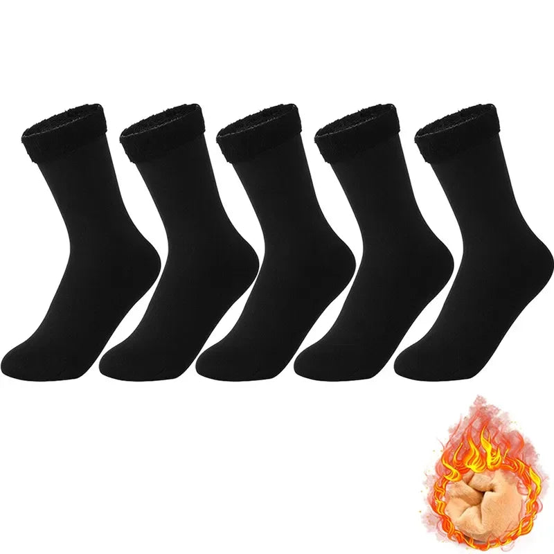 🧦 Chaussettes Thermiques Chaudes en Velours et Laine Épaisse - Collection Hiver 2024/2025