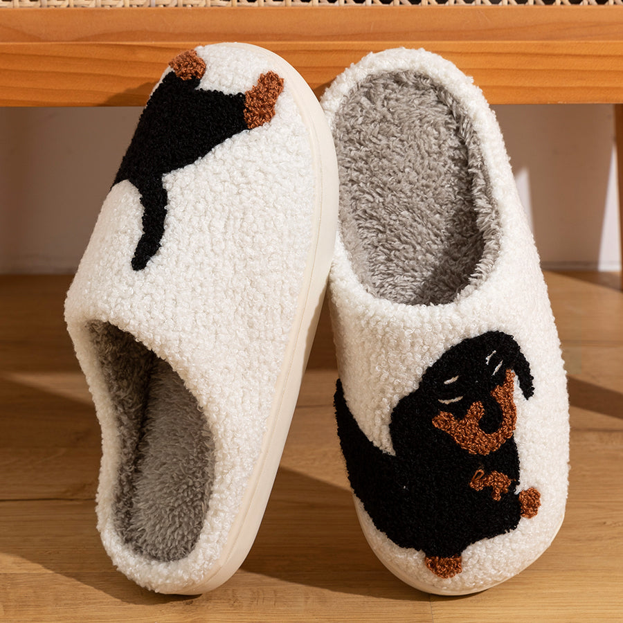 Chaussons teckel adorables – Douceur, confort et fun pour vos pieds