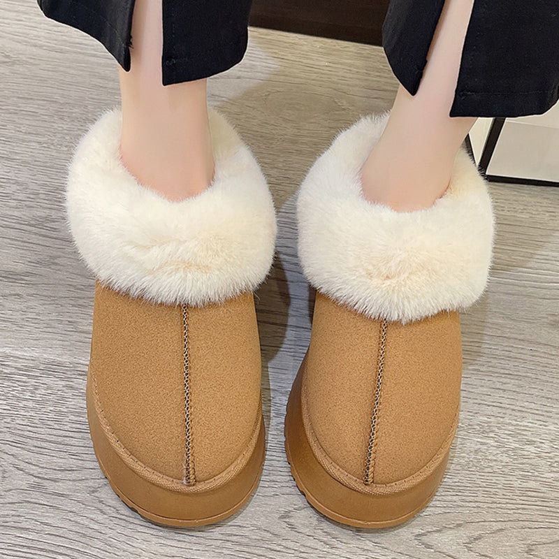 Bottes en fourrure de coton pour femme – Chaudes et antidérapantes, confort doux; résistance maximale