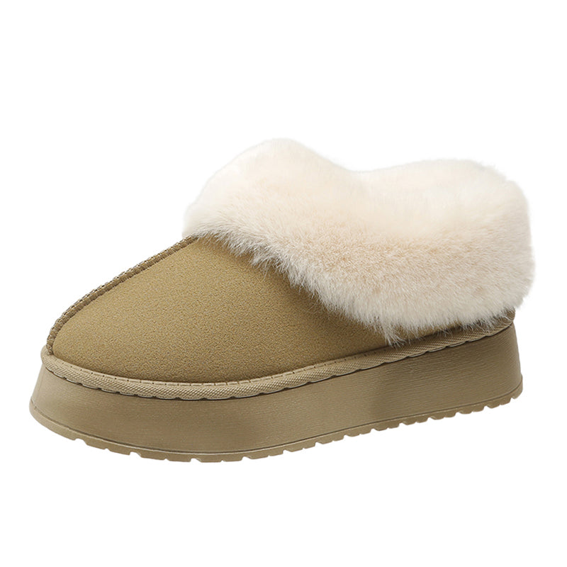Bottes en fourrure de coton pour femme – Chaudes et antidérapantes, confort doux; résistance maximale