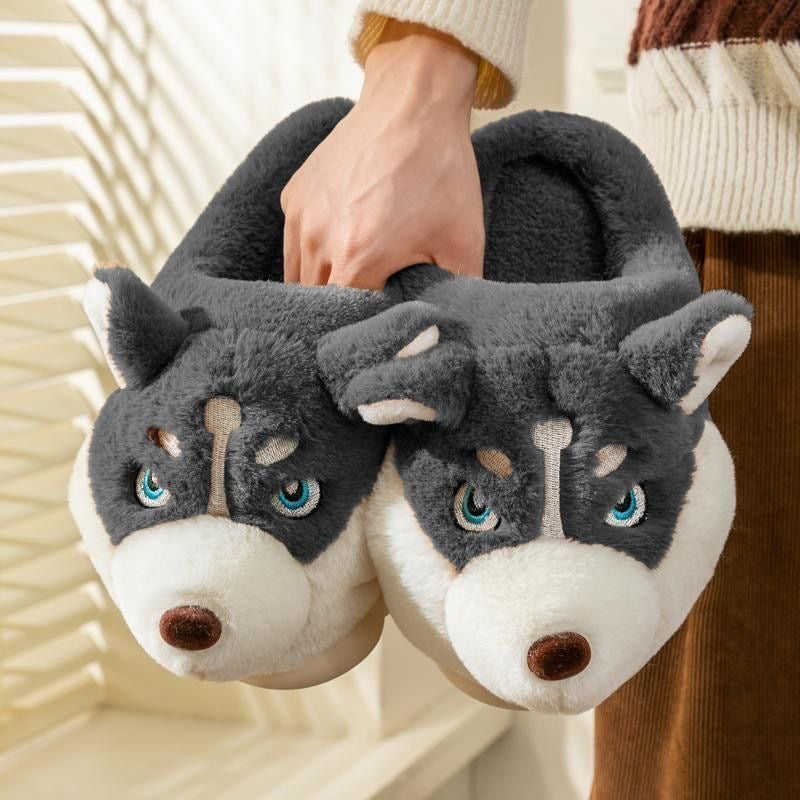 Chaussons d’intérieur en forme de chien – Douceur, confort et style ludique