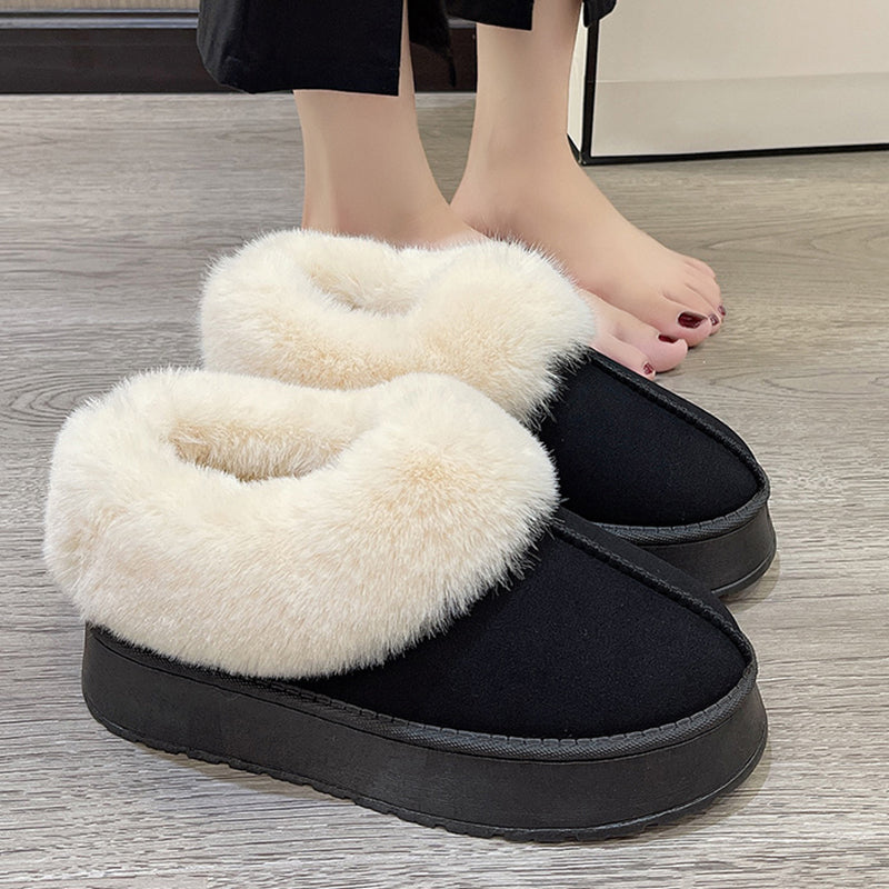 Bottes en fourrure de coton pour femme – Chaudes et antidérapantes, confort doux; résistance maximale