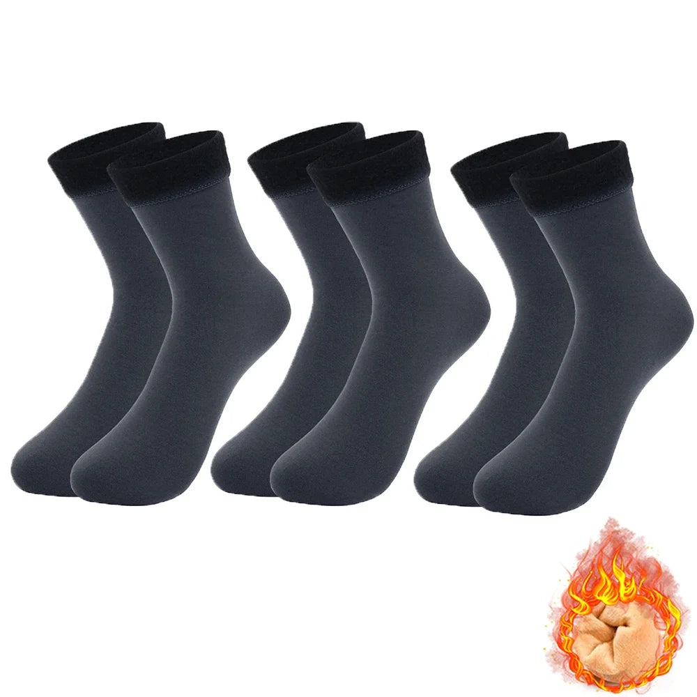 🧦 Chaussettes Thermiques Chaudes en Velours et Laine Épaisse - Collection Hiver 2024/2025