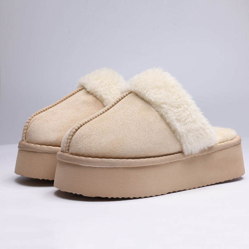 Pantoufles en polaire moelleuses pour femmes, coton doux, Intérieur confortable, doublé de fourrure, hiver 2024/2025