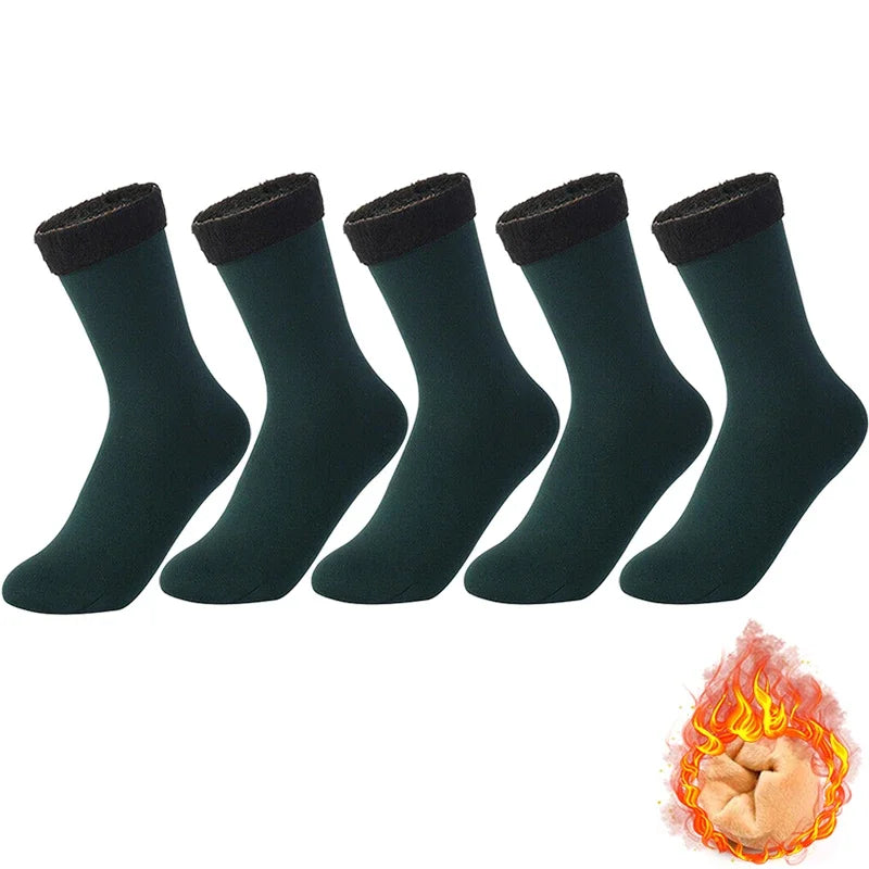 🧦 Chaussettes Thermiques Chaudes en Velours et Laine Épaisse - Collection Hiver 2024/2025