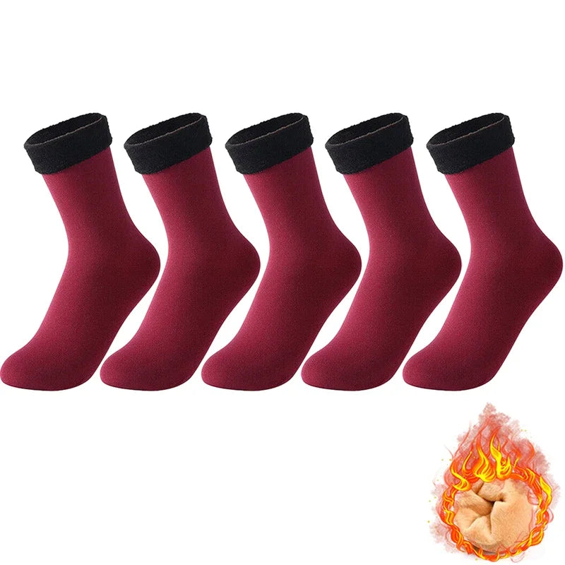 🧦 Chaussettes Thermiques Chaudes en Velours et Laine Épaisse - Collection Hiver 2024/2025