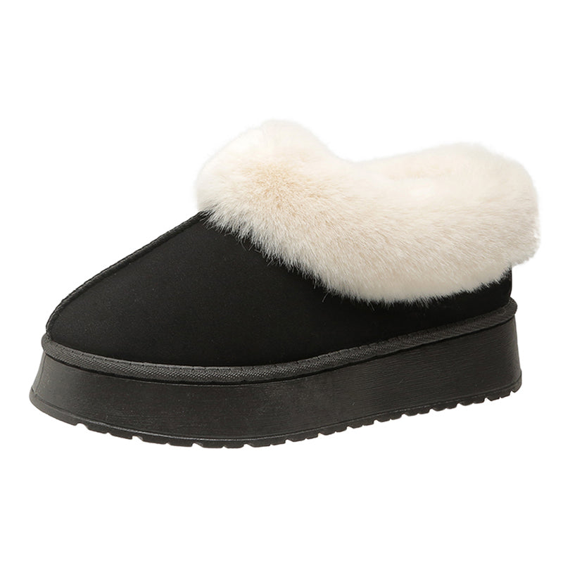 Bottes en fourrure de coton pour femme – Chaudes et antidérapantes, confort doux; résistance maximale