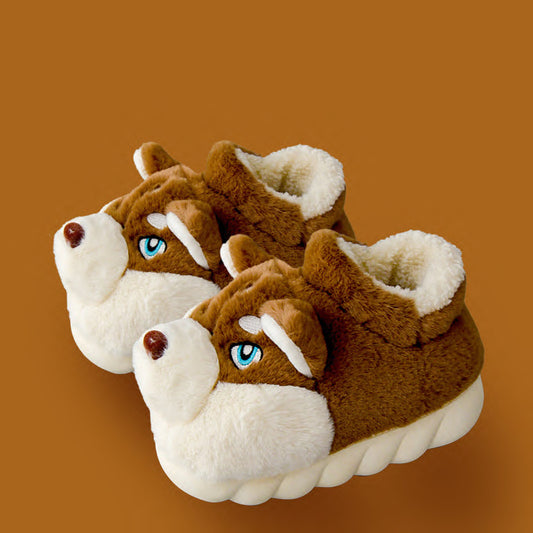 Chaussons d’intérieur en forme de chien – Douceur, confort et style ludique