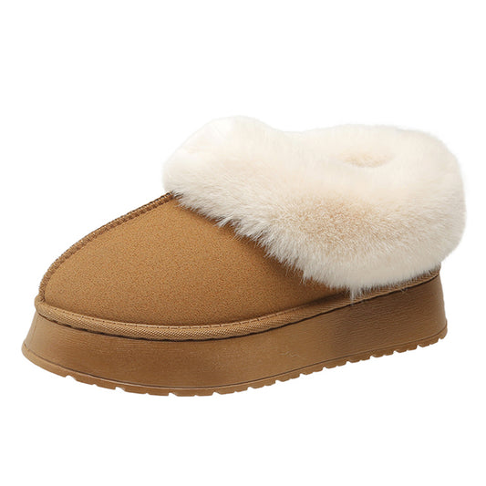 Bottes en fourrure de coton pour femme – Chaudes et antidérapantes, confort doux; résistance maximale