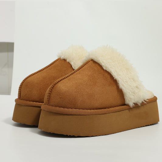Pantoufles en polaire moelleuses pour femmes, coton doux, Intérieur confortable, doublé de fourrure, hiver 2024/2025